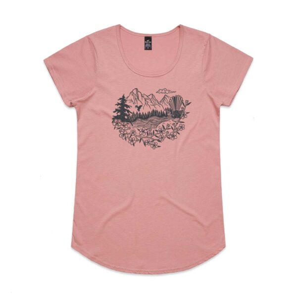 Fantail River Womens Rose t-shirt