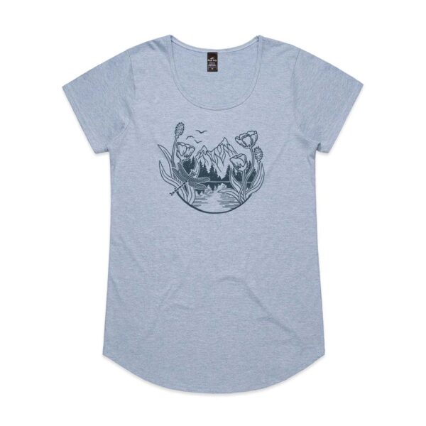 Mountain Dragonfly Womens Blue Marle t-shirt