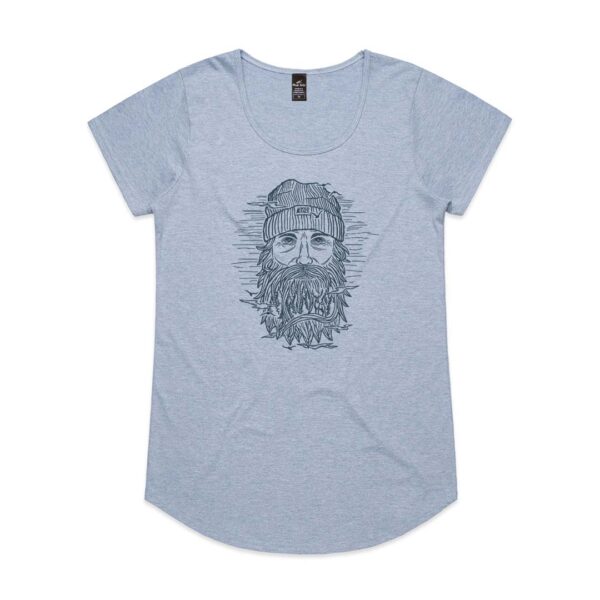 Wild Face Womens Blue Marle t-shirt