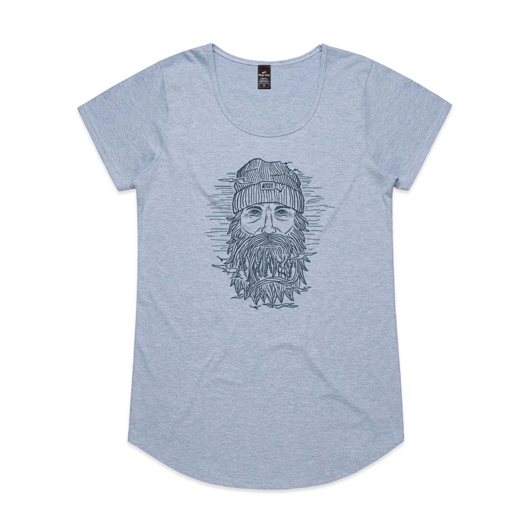Wild Face Womens Blue Marle t-shirt