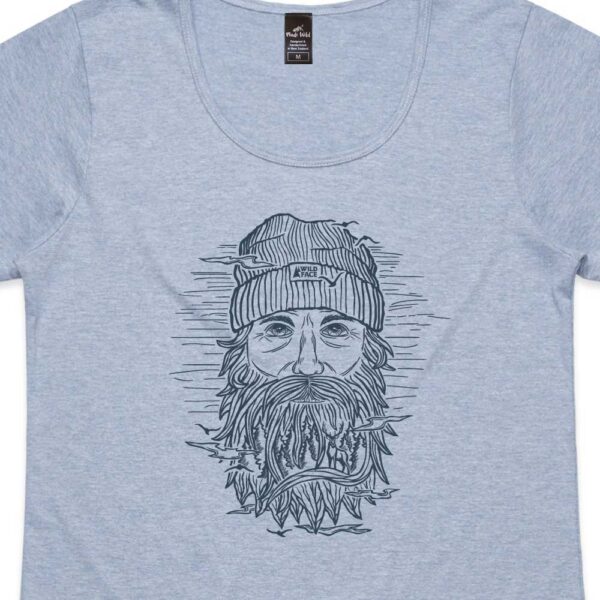 Wild Face Womens Blue Marle t-shirt