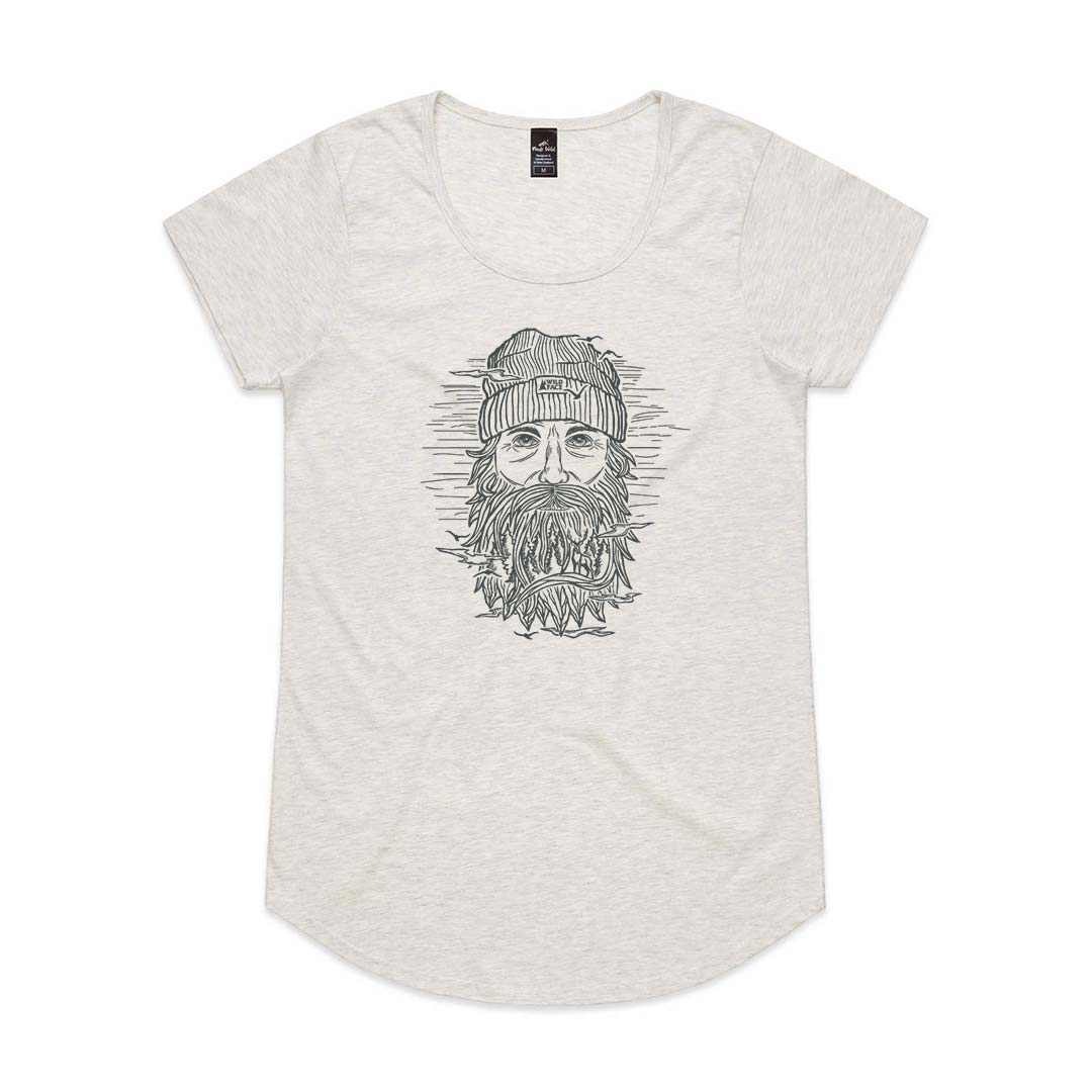 Wild Face Womens Oatmeal Marle t-shirt