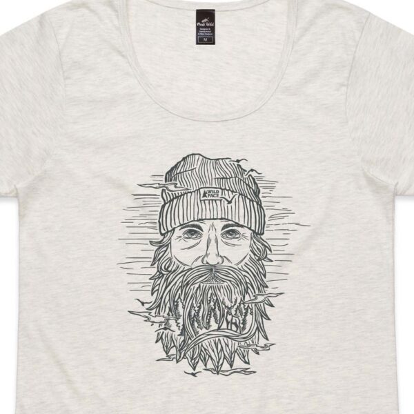 Wild Face Womens Oatmeal Marle t-shirt